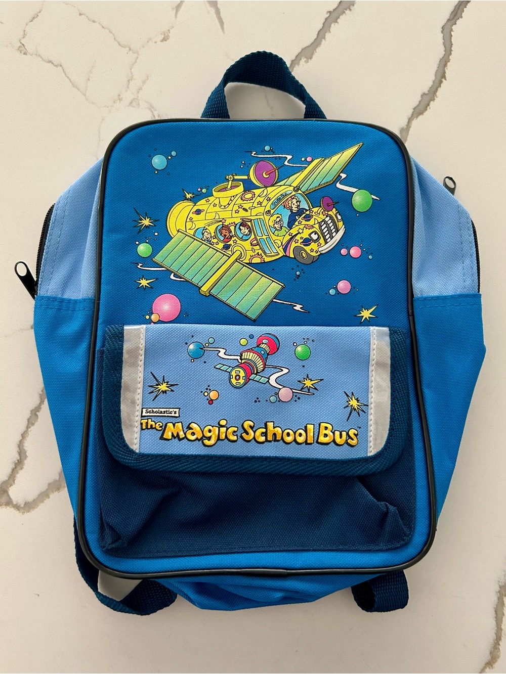 The Magic School Bus Backpack Scholastic Rare 1994 Vintage NEW No Tags Blue Kids